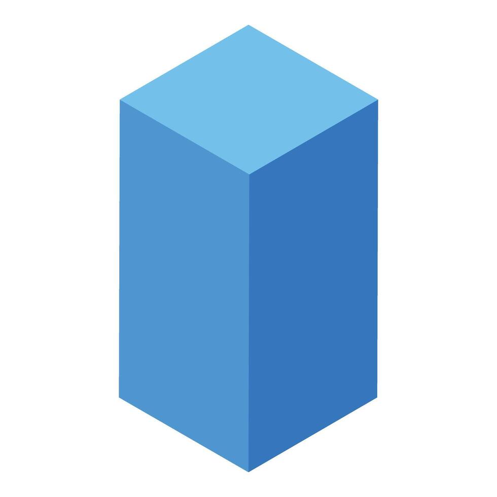 Blue block toy icon isometric vector. Game playing vector