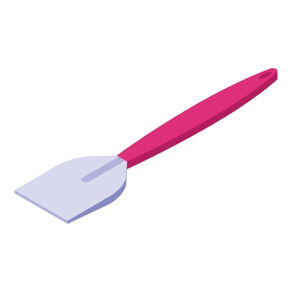 Cake steel shovel icon isometric vector. Napoleon cake food vector