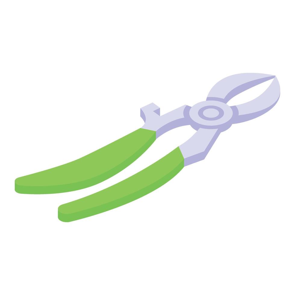 Color claw cutter icon isometric vector. Canine metal vector