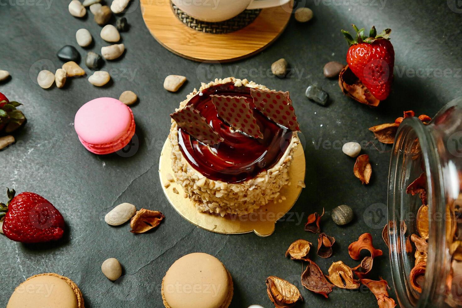 Assorted Desserts and Pastries Adorn a Lavishly Set Table photo