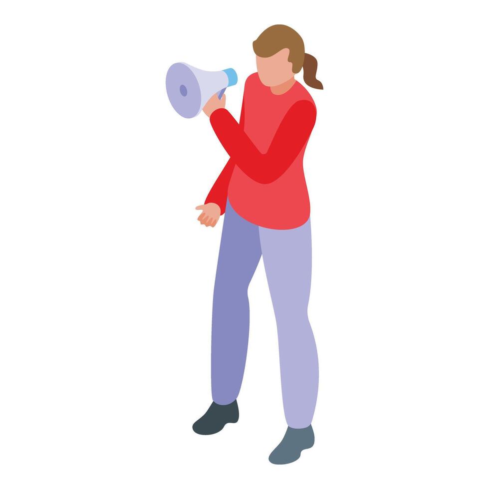 Megaphone revolution icon isometric vector. Iran protest vector
