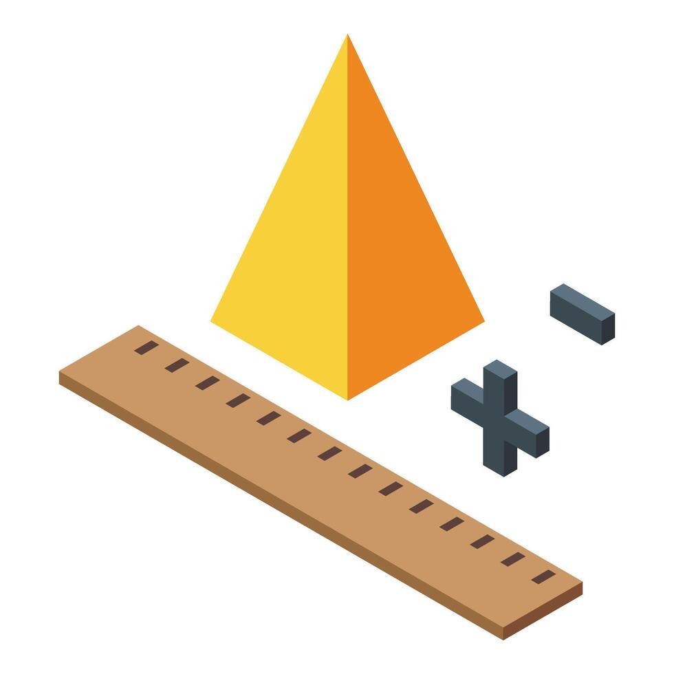 Online mathematics lesson icon isometric vector. Parental control vector