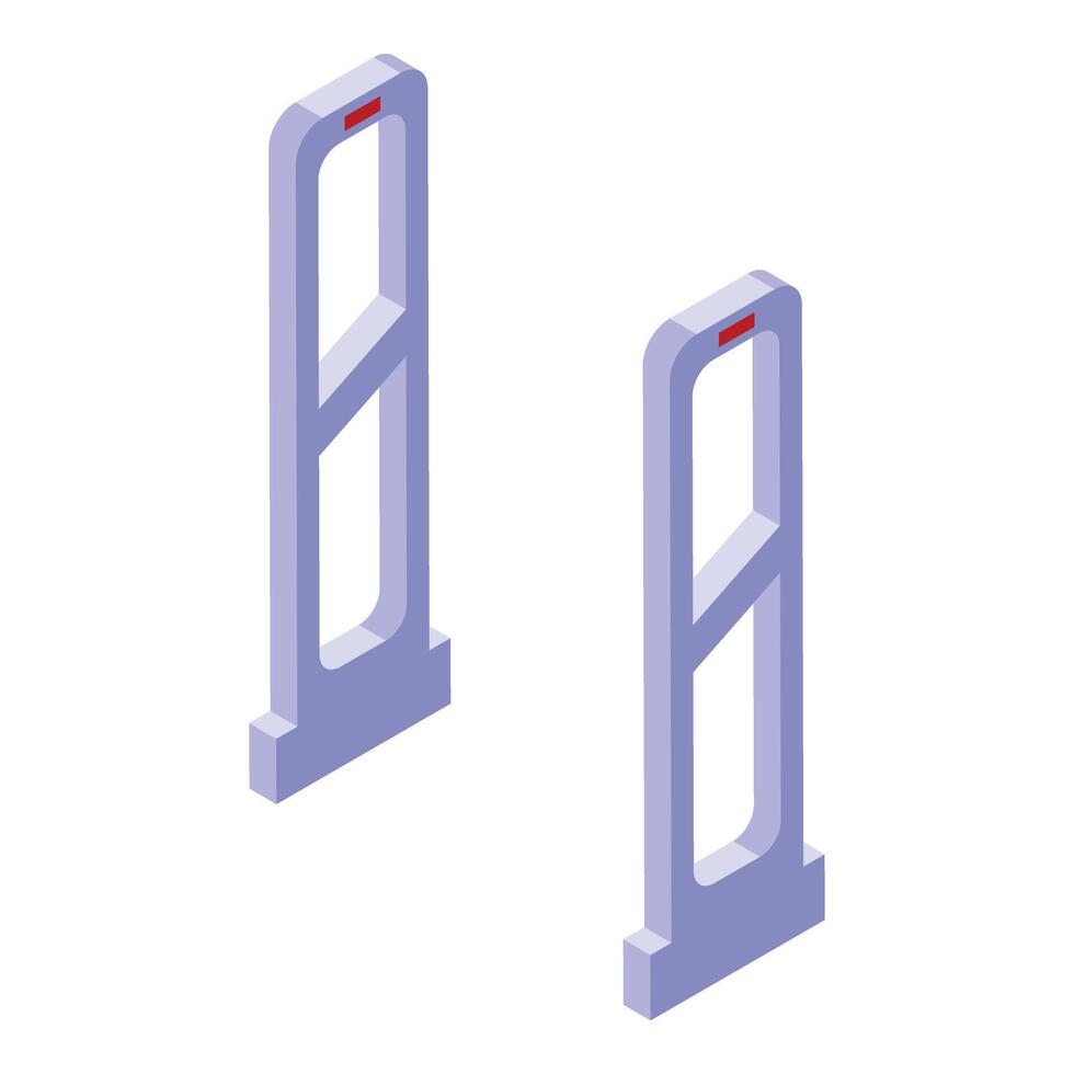 Self service barrier icon isometric vector. Machine monitor vector