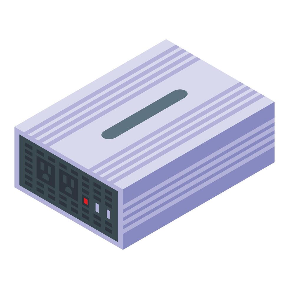 Wind generation energy invertor icon isometric vector. Power controller vector
