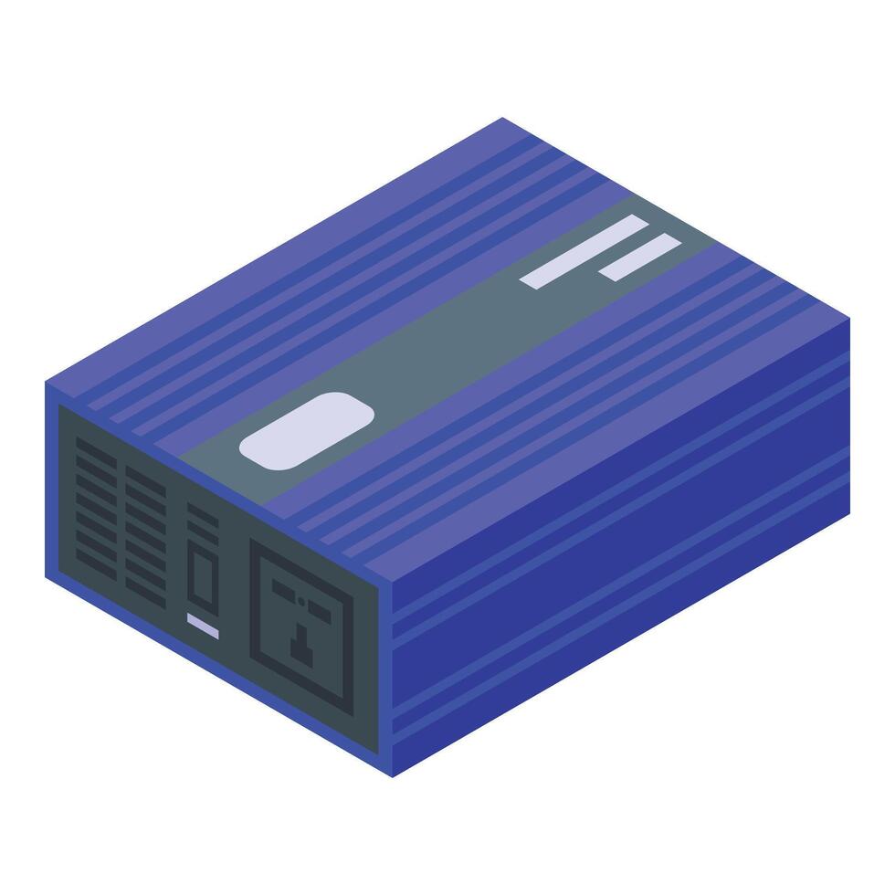Source inverter icon isometric vector. Power energy vector