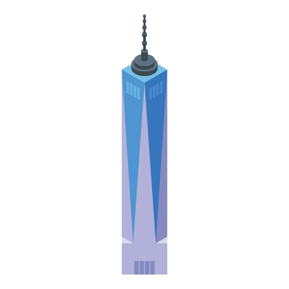 nuevo York torre icono isométrica vector. punto de referencia edificio vector