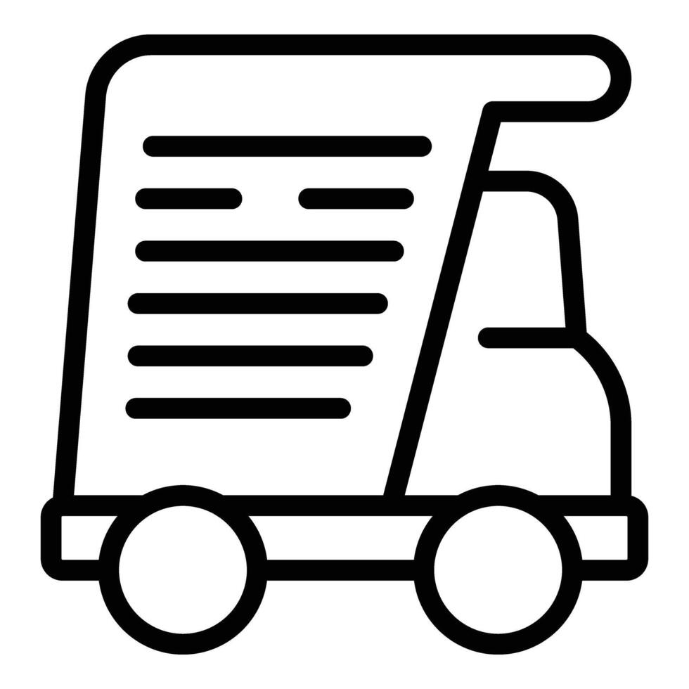 Crate vehicle icon outline vector. Separate vehicle vector