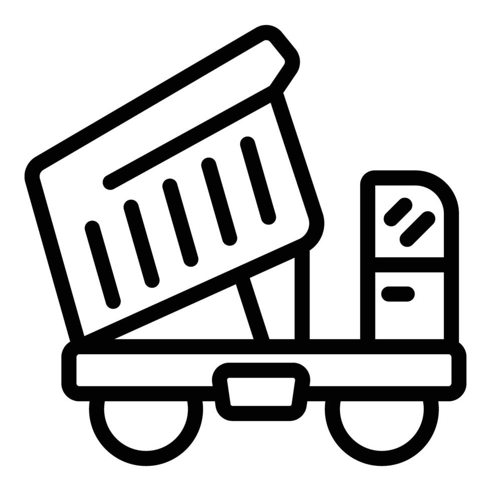 Lorry car tipper icon outline vector. Transport delivery vector