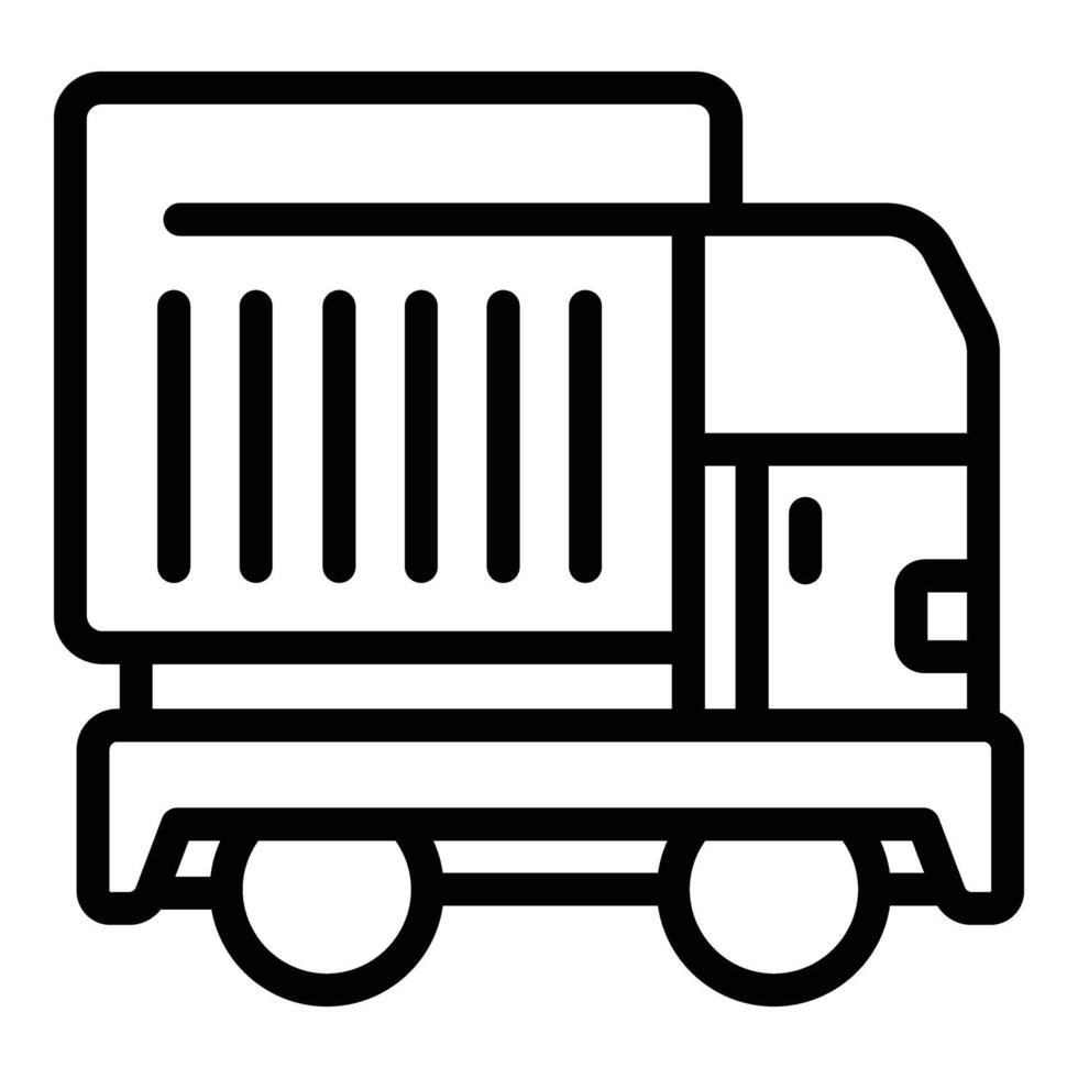 Haulage car tipper icon outline vector. Auto vehicle vector