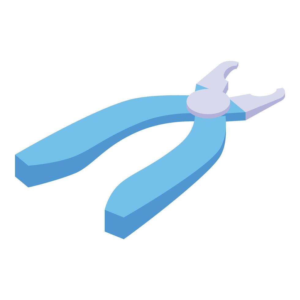 Steel claw cutter icon isometric vector. Clippers metal vector