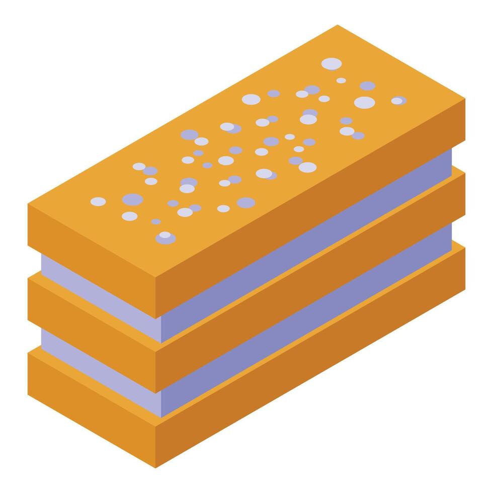 Party food icon isometric vector. Piece tasty cute vector