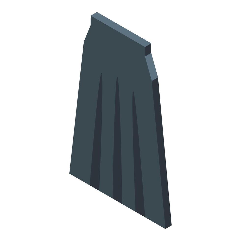 Aikido skirt icon isometric vector. Japanese warrior vector