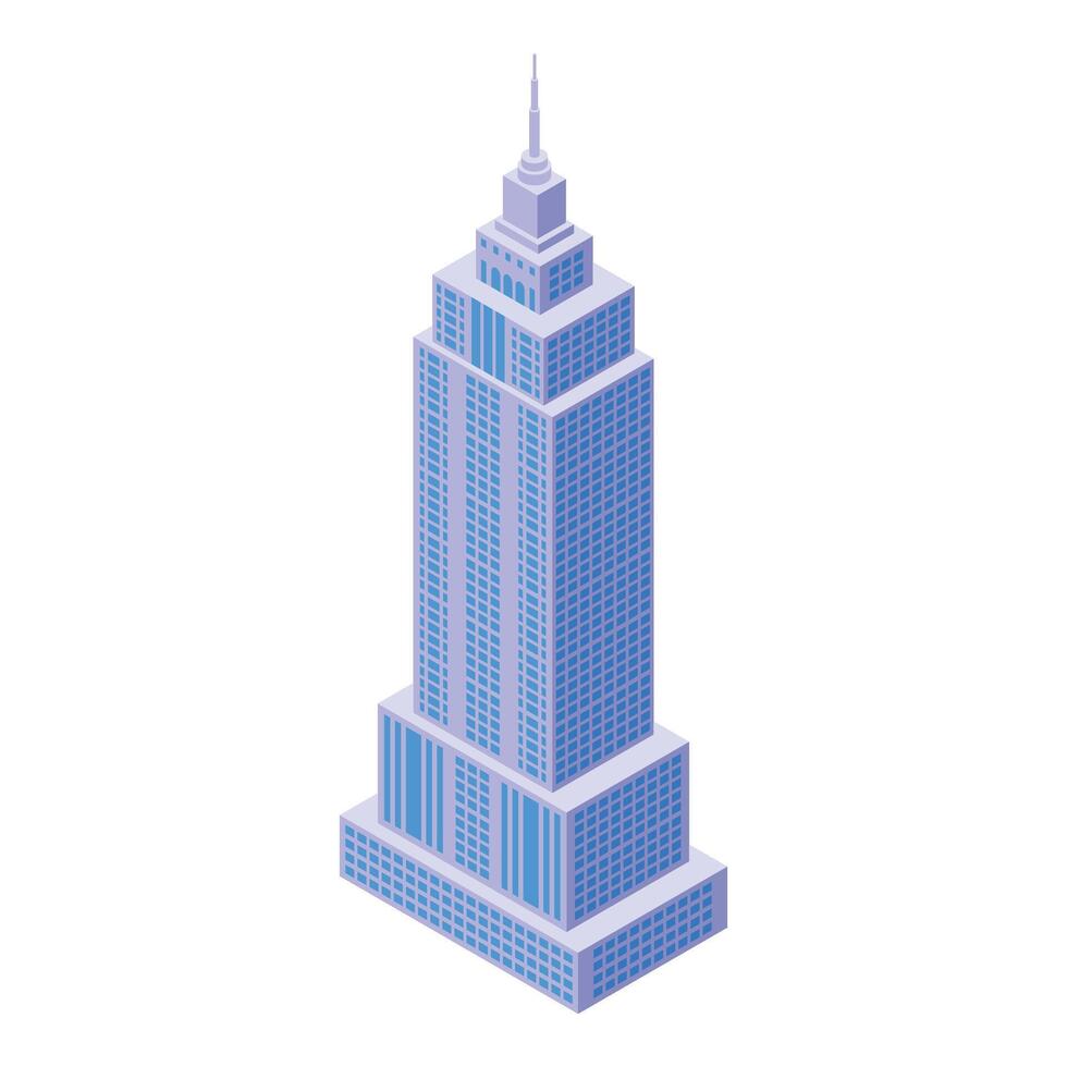 City building icon isometric vector. New York landmark vector