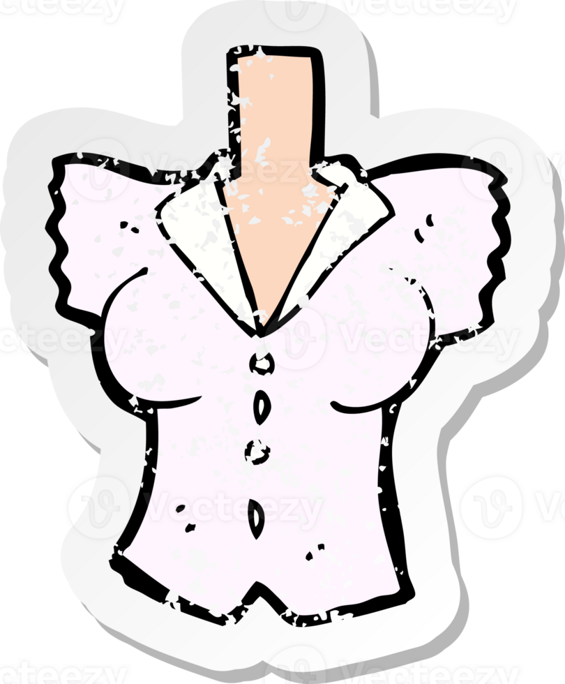 retro distressed sticker of a cartoon body png
