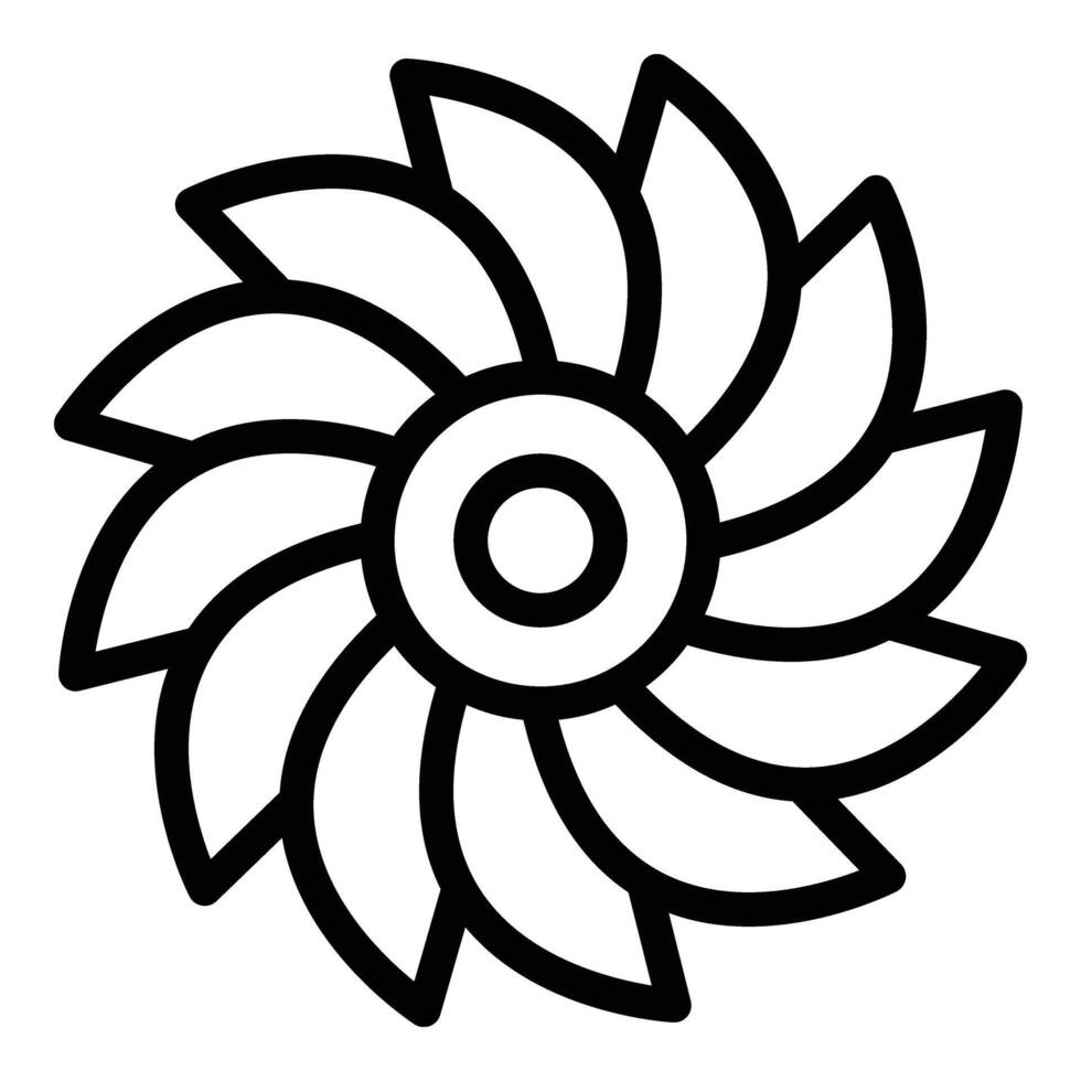 Wind pinwheel icon outline vector. Vane wheel vector