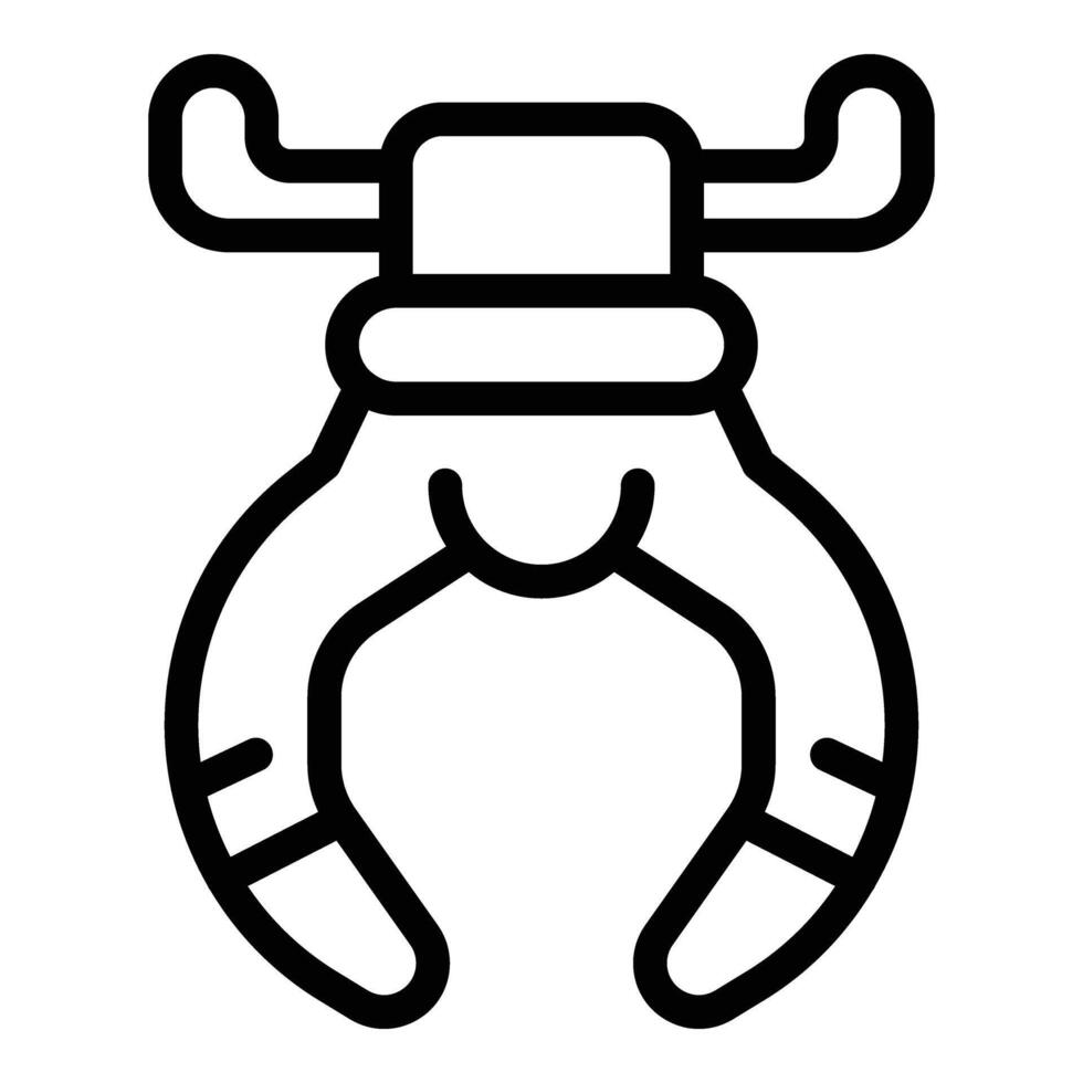 Robot hand toy icon outline vector. Game arcade vector
