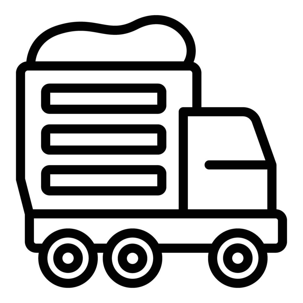 Car tipper container icon outline vector. Transport cargo vector