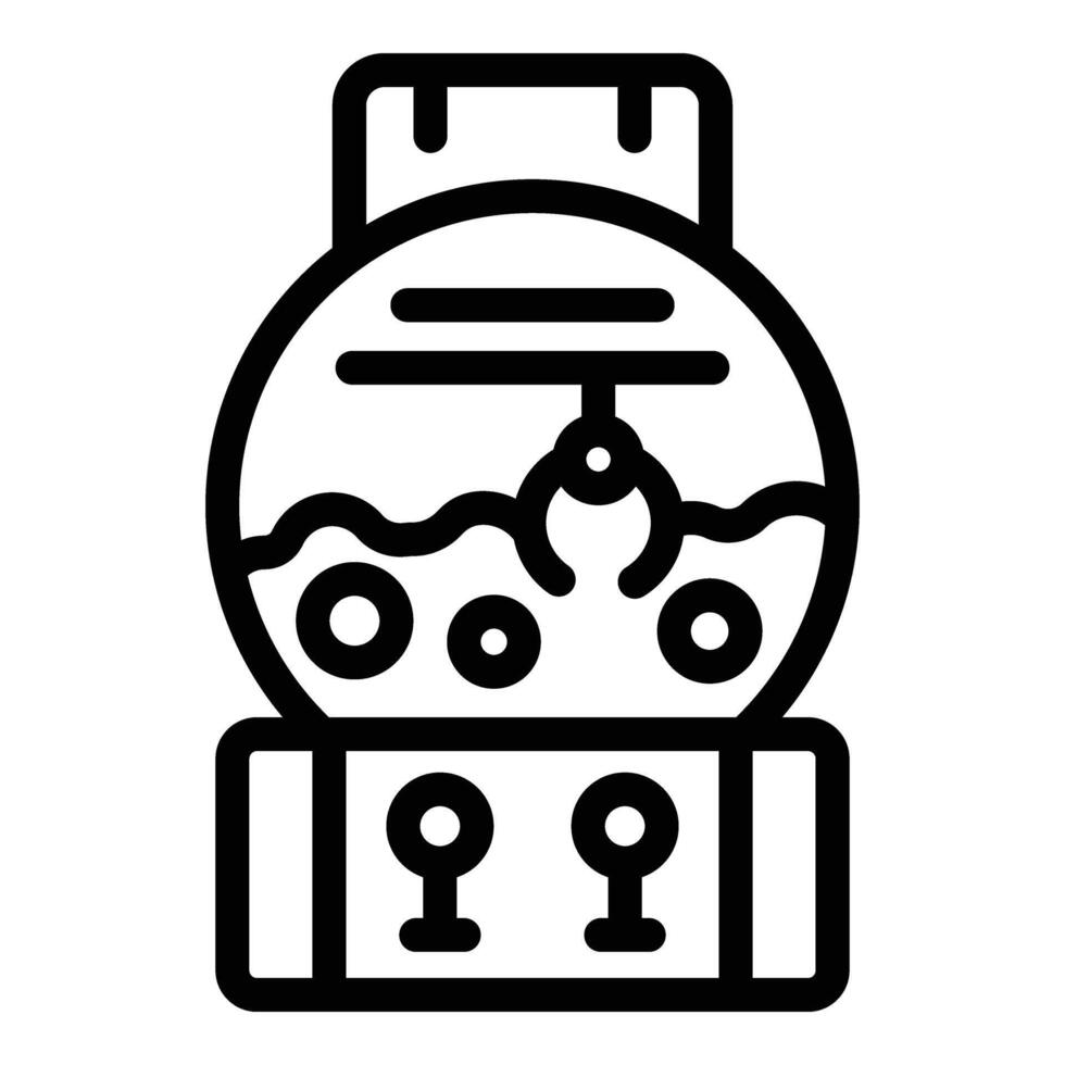 Globe toy grabber icon outline vector. Industrial robot vector