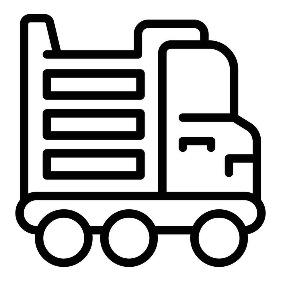 Transport car tipper icon outline vector. Truck container vector