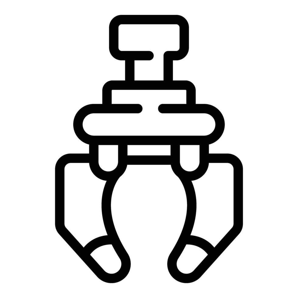 Robotic fun icon outline vector. Catcher claw game vector