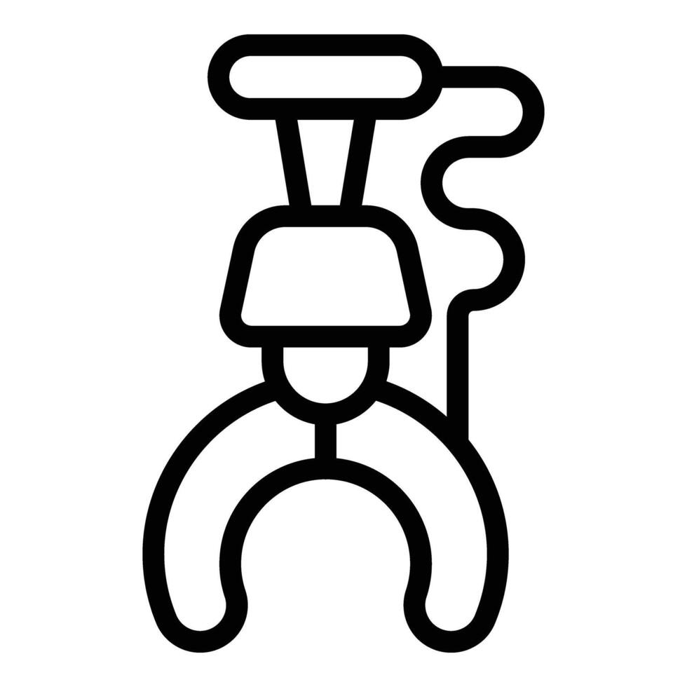 Clutch grabber handle icon outline vector. Game robotic vector