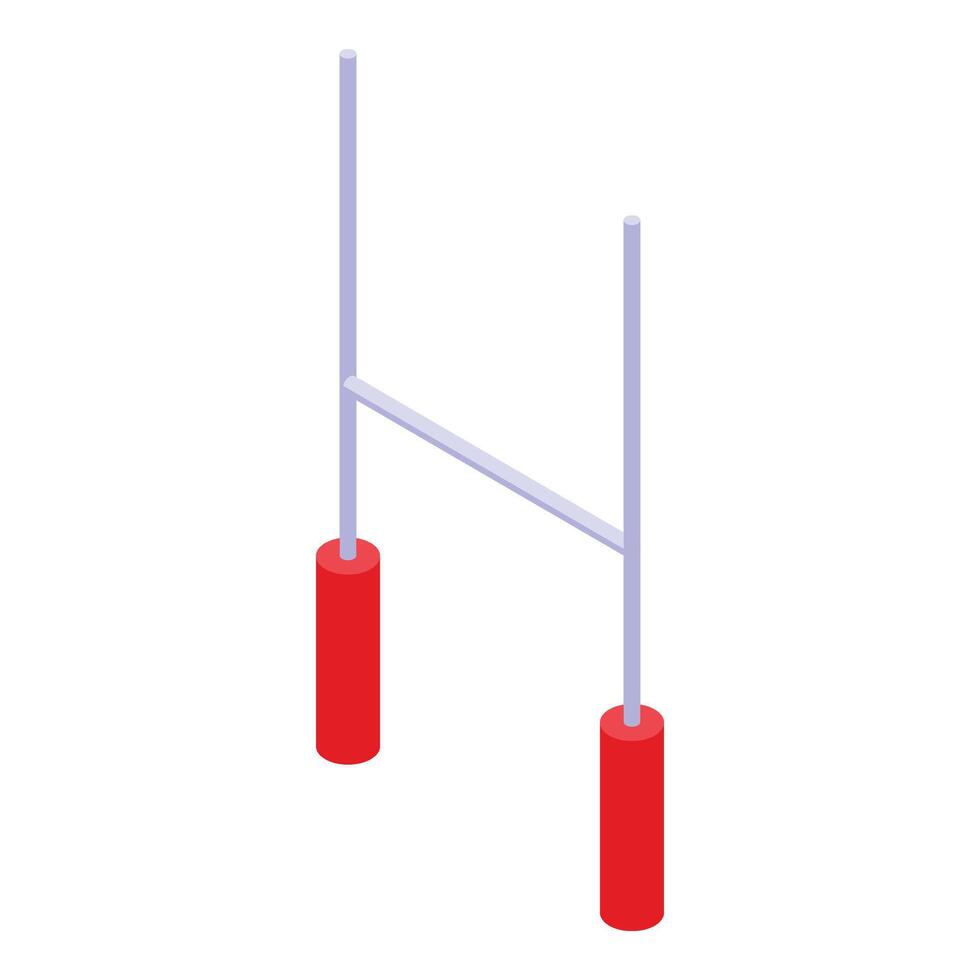 Rugby gate icon isometric vector. Sport team game vector