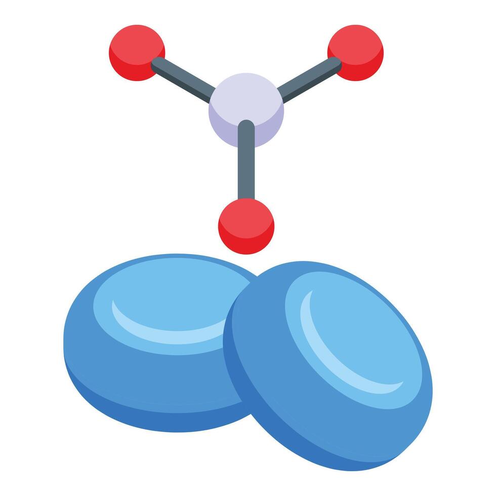 Blue dietary supplement icon isometric vector. Drink vegetable vector