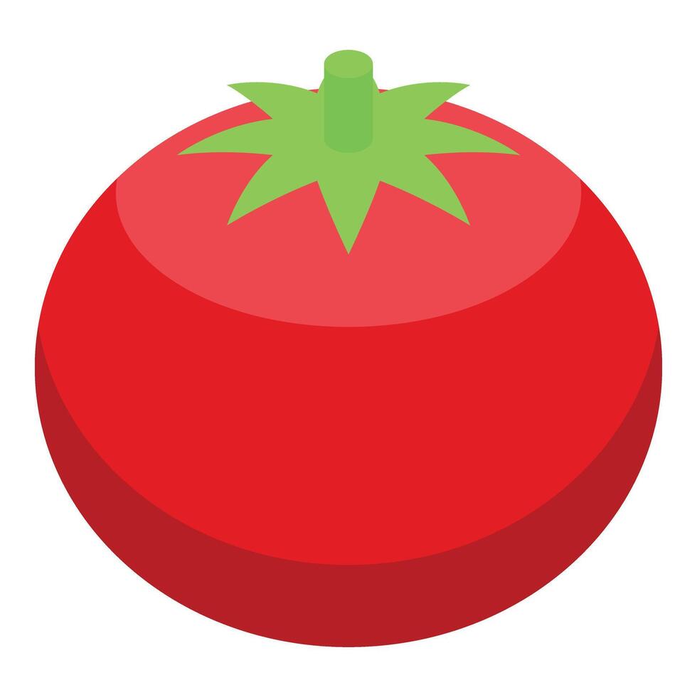 Red organic tomato icon isometric vector. Nutrition food vector