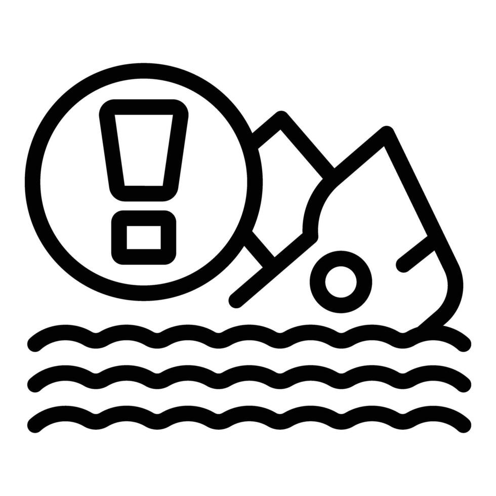 Cruise wreck icon outline vector. Marine insurance vector