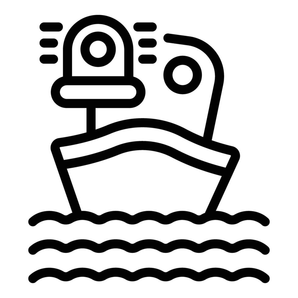 Pirate ship icon outline vector. Wreck accident vector