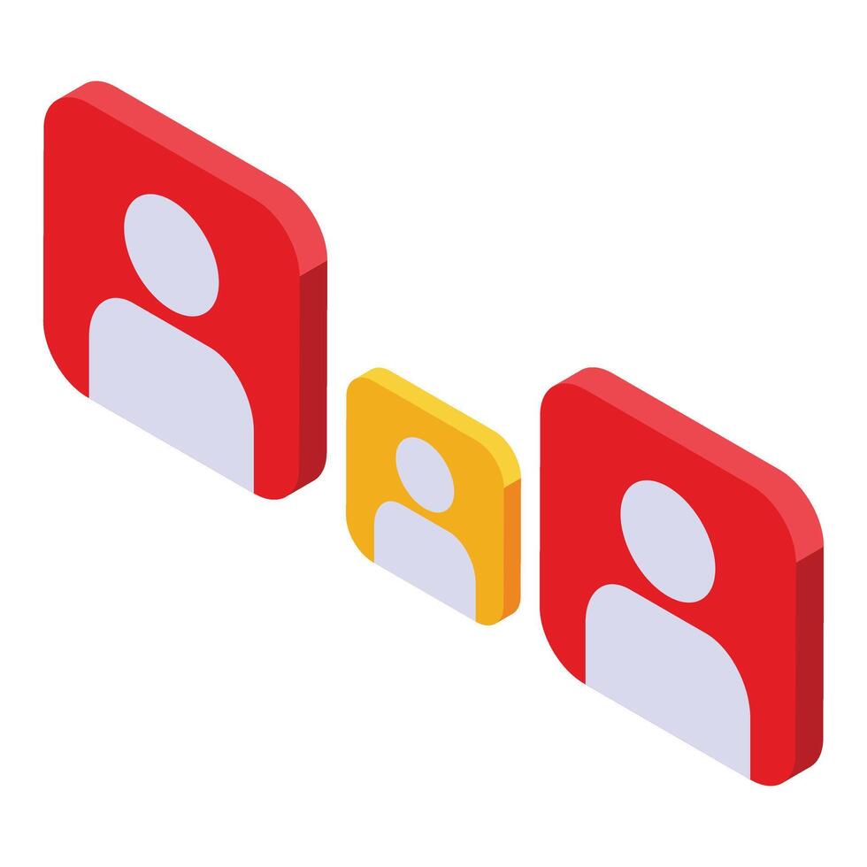 Family online care control icon isometric vector. Internet safety vector