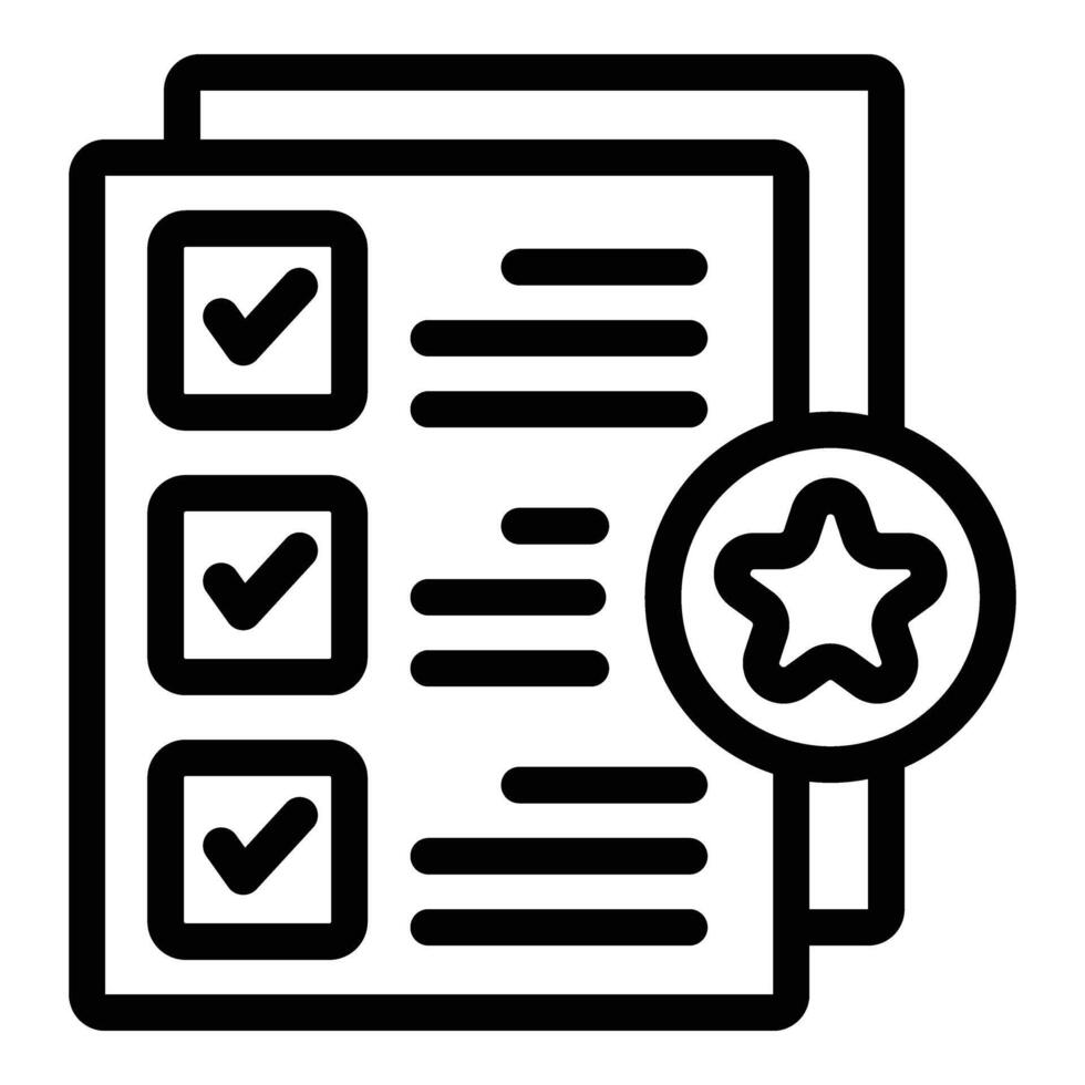 Daily to do list icon outline vector. Home activities vector