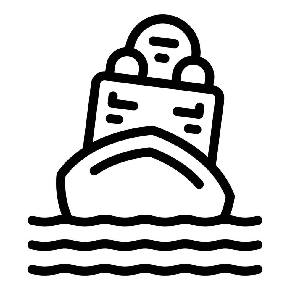 Shipwreck accident icon outline vector. Marine beach vector