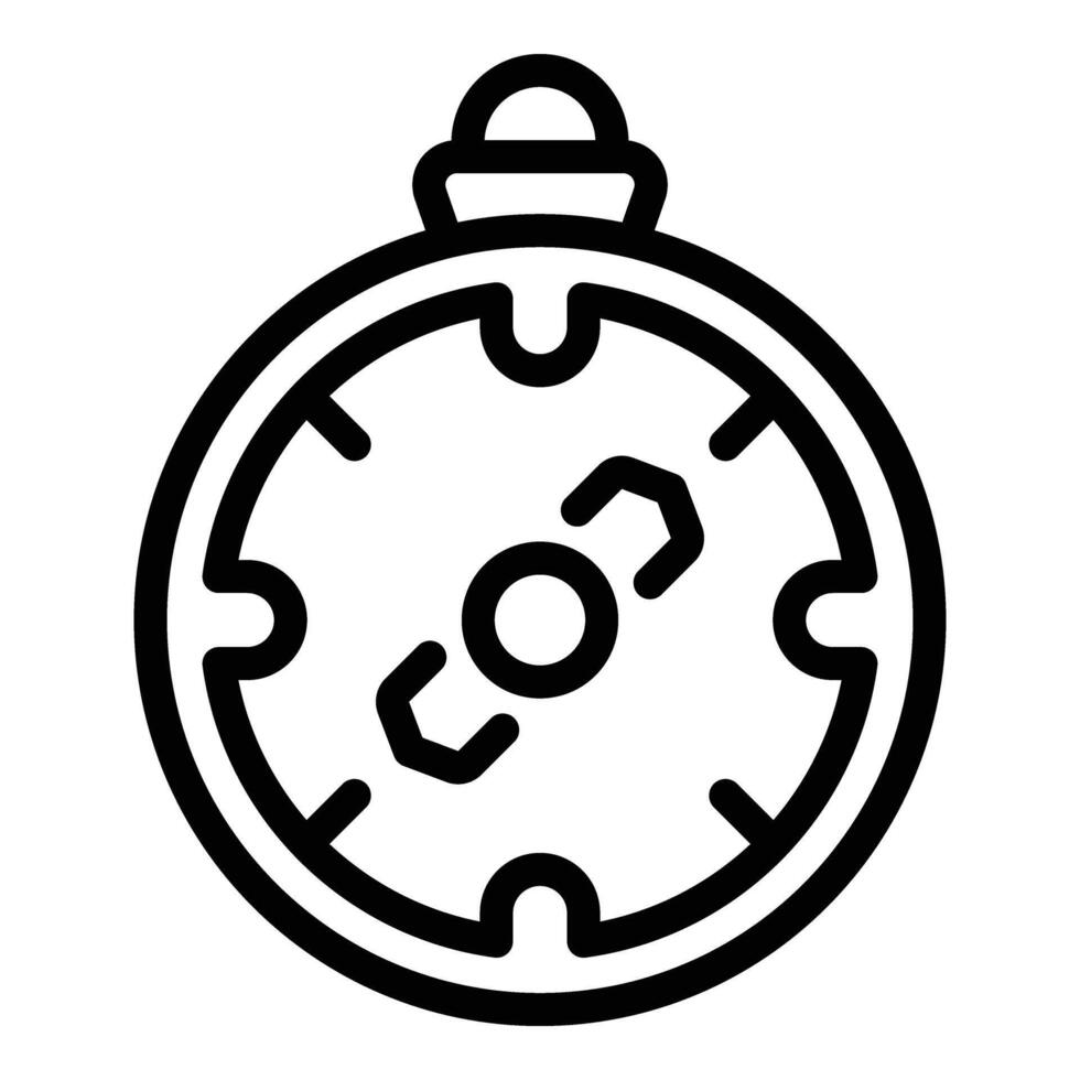 Marine compass icon outline vector. Ship wreck cruise vector