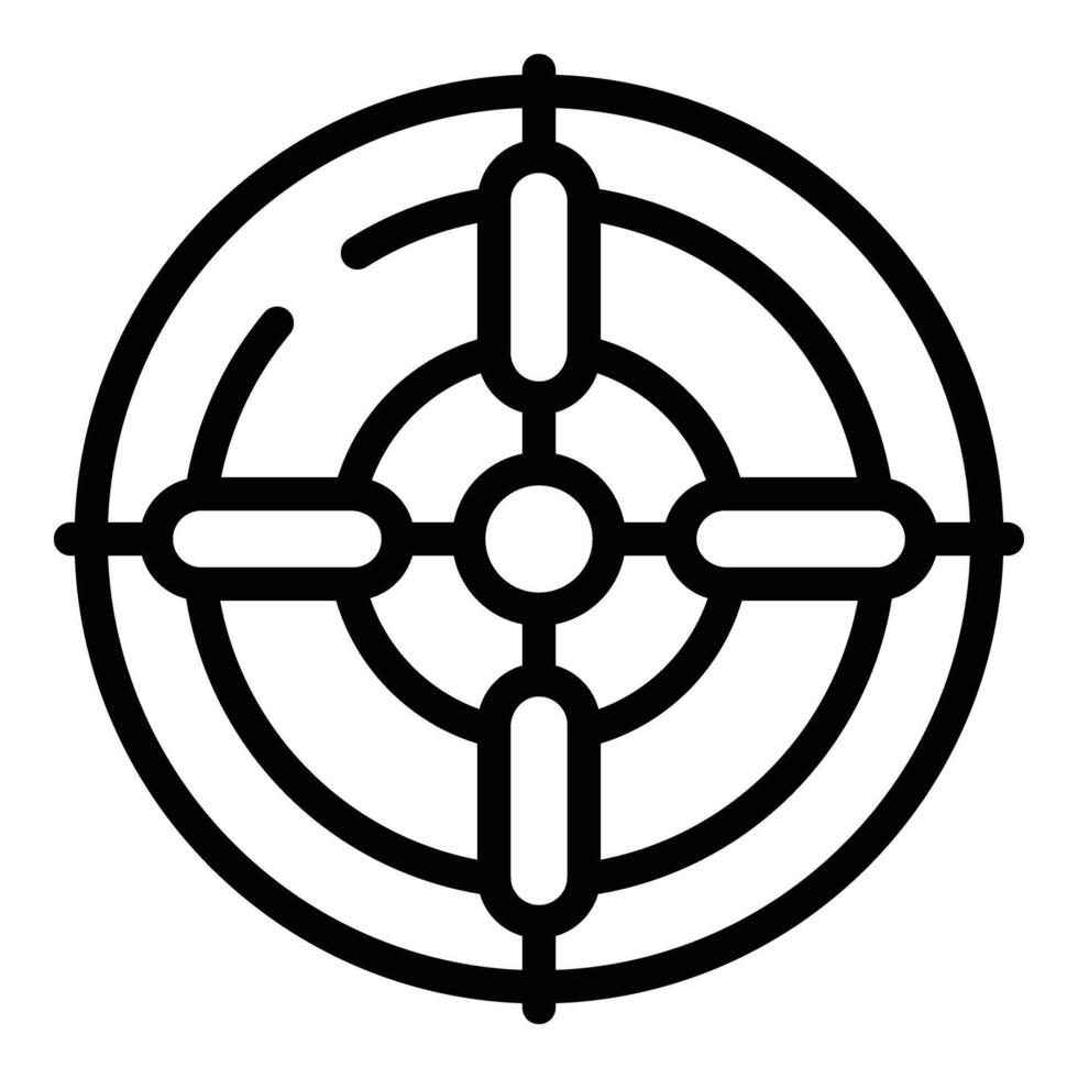 Target ship save icon outline vector. Marine beach vector
