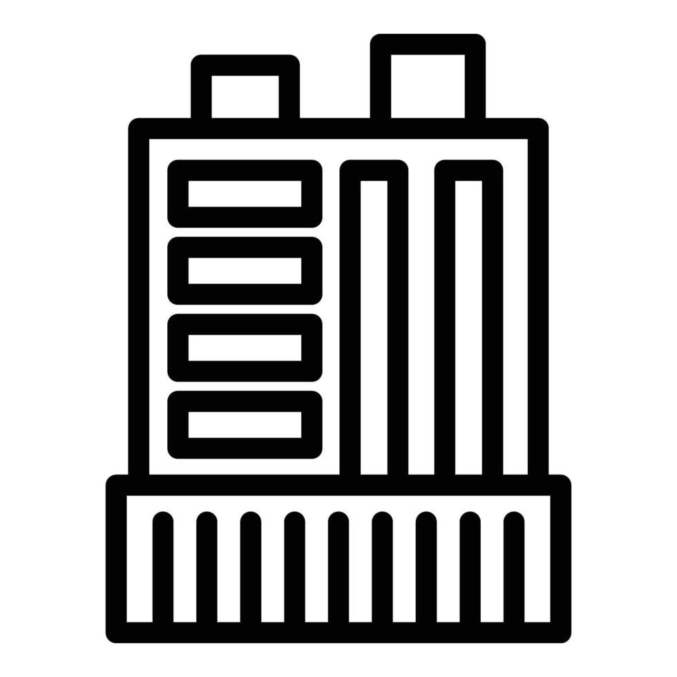 Warsaw city icon outline vector. Poland city architecture vector