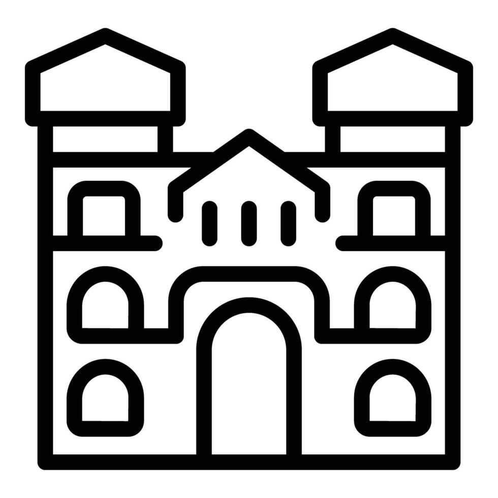 Vienna metropolis icon outline vector. Belvedere palace heritage vector