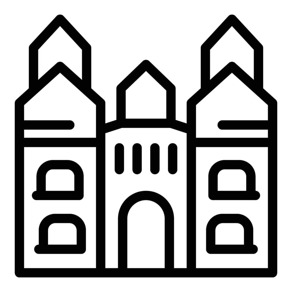 Warsaw palace icon outline vector. Historical urban center vector