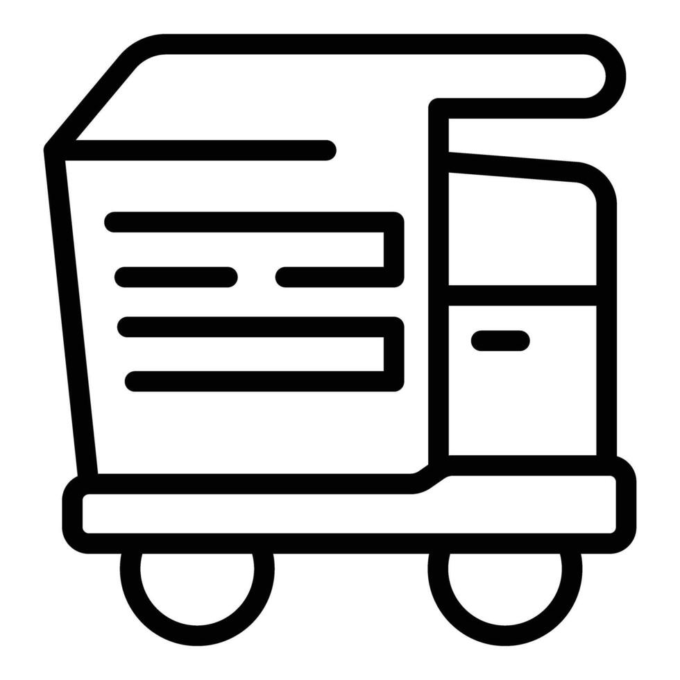 Road car tipper icon outline vector. Cargo delivery vector