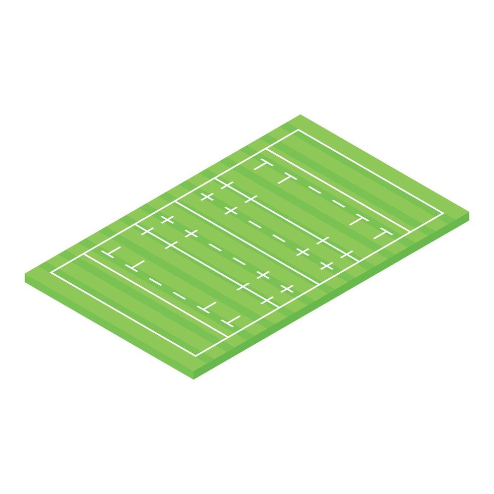 Sport rugby field icon isometric vector. Power athlete sport vector