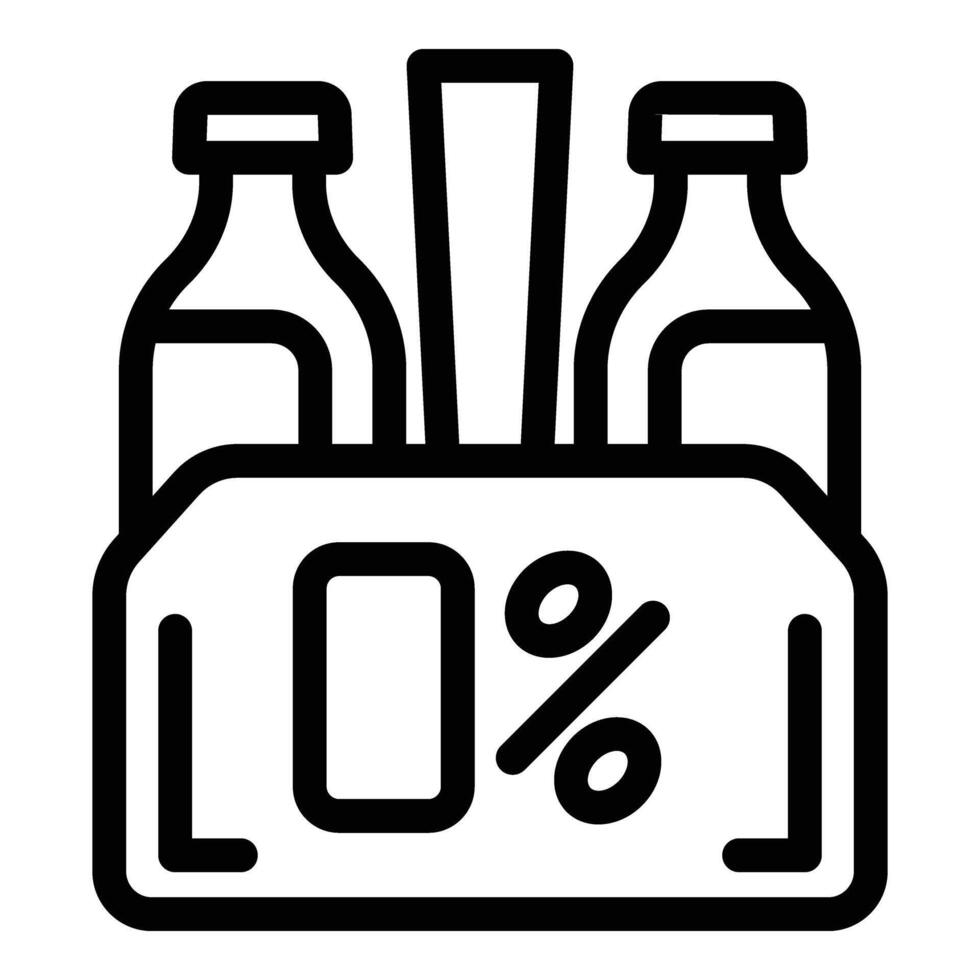 Nonalcoholic beer alternative icon outline vector. Non boozy brew bottles vector