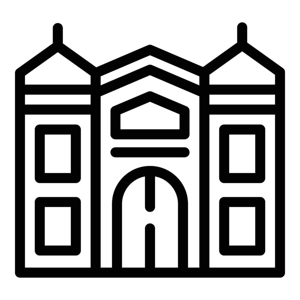 Amsterdam gabled building icon outline vector. Artistic heritage vector