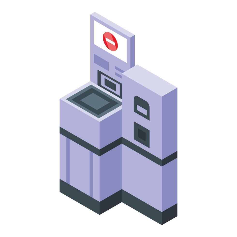 Food self service icon isometric vector. Counter store vector