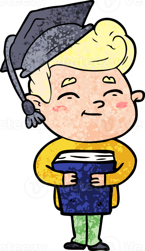 happy cartoon student 40271736 PNG