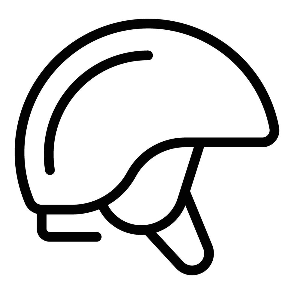 Snow ski helmet icon outline vector. Vacation equipment vector