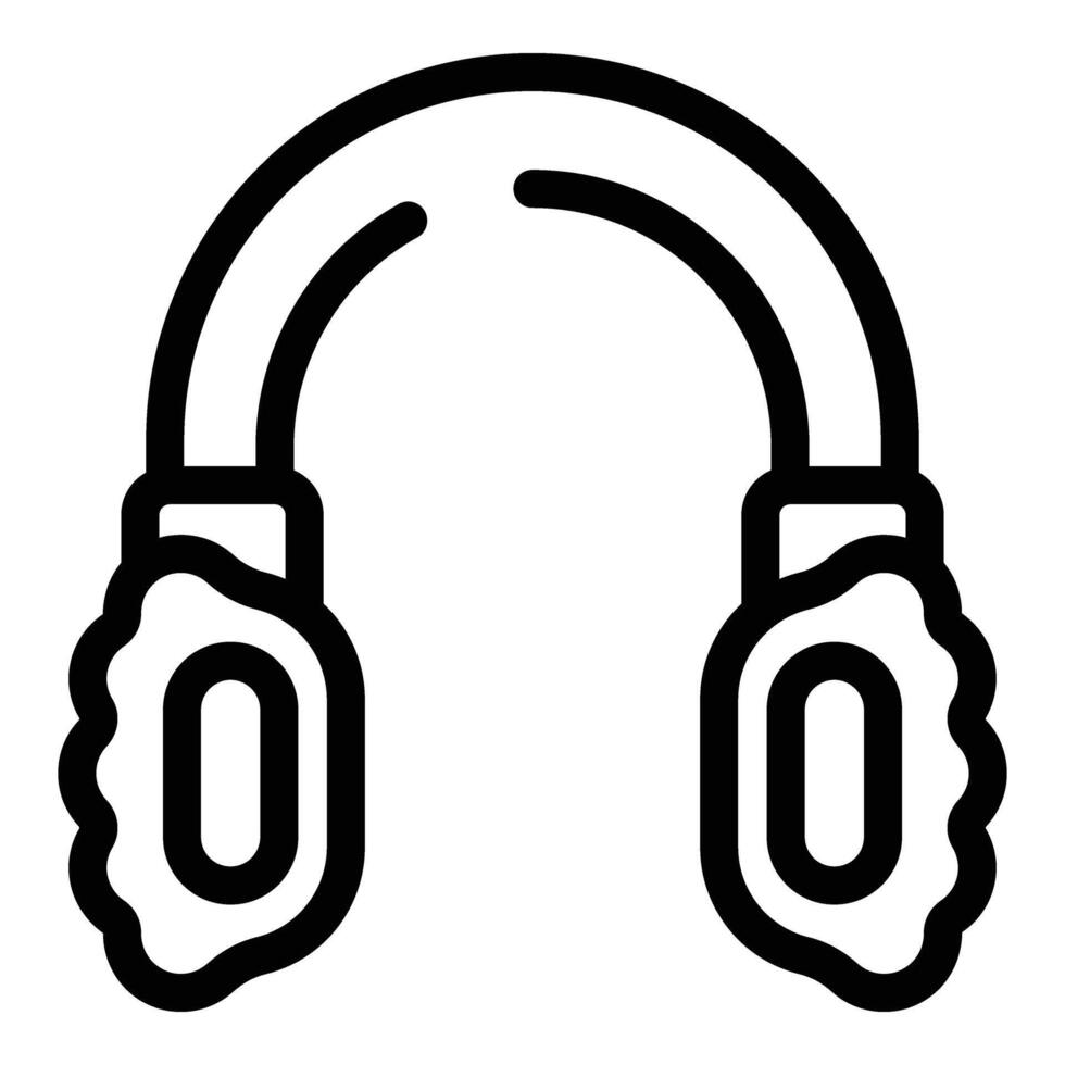 Skating winter headphones icon outline vector. Warm equipment vector