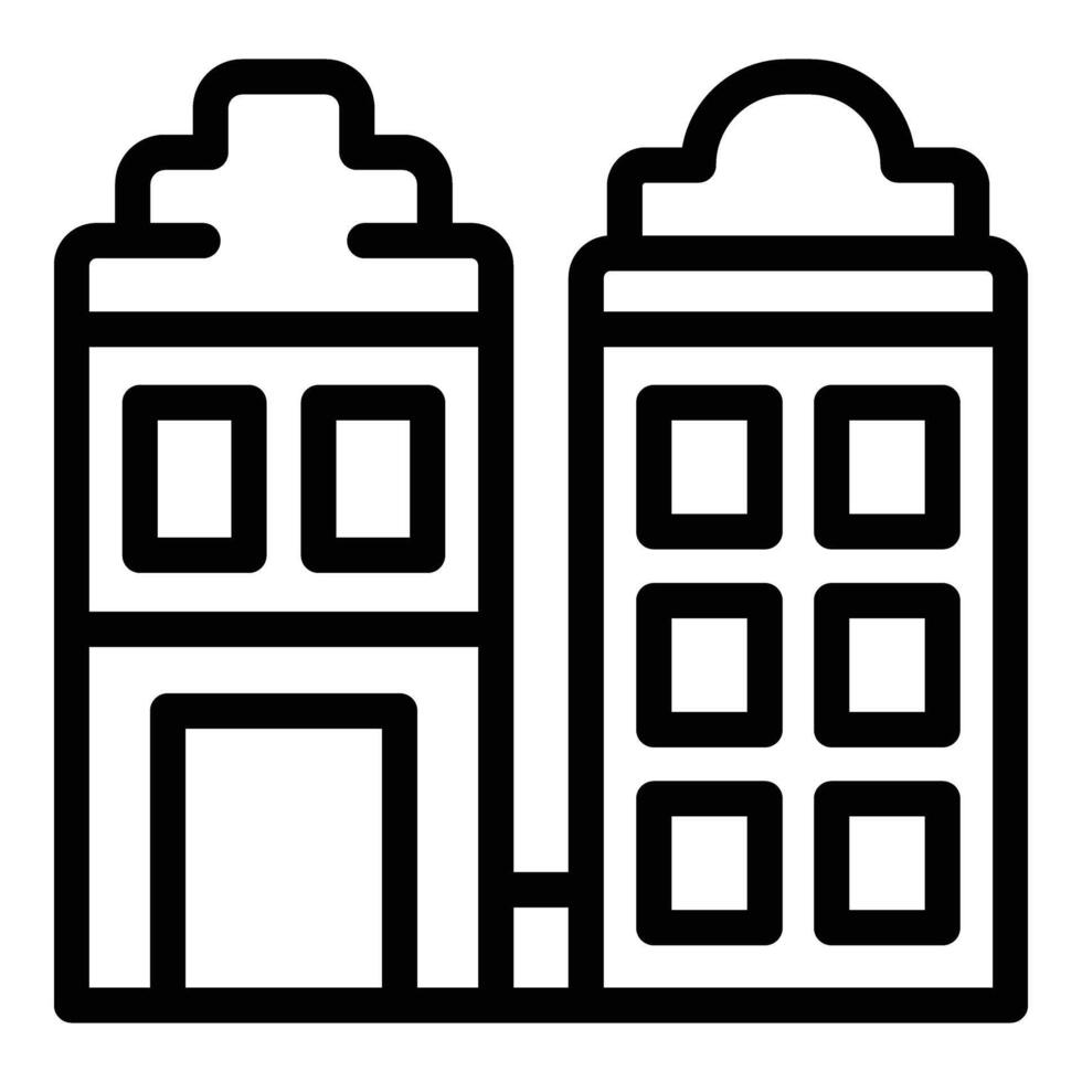 Amsterdam Dam Square icon outline vector. Famous Dutch center vector