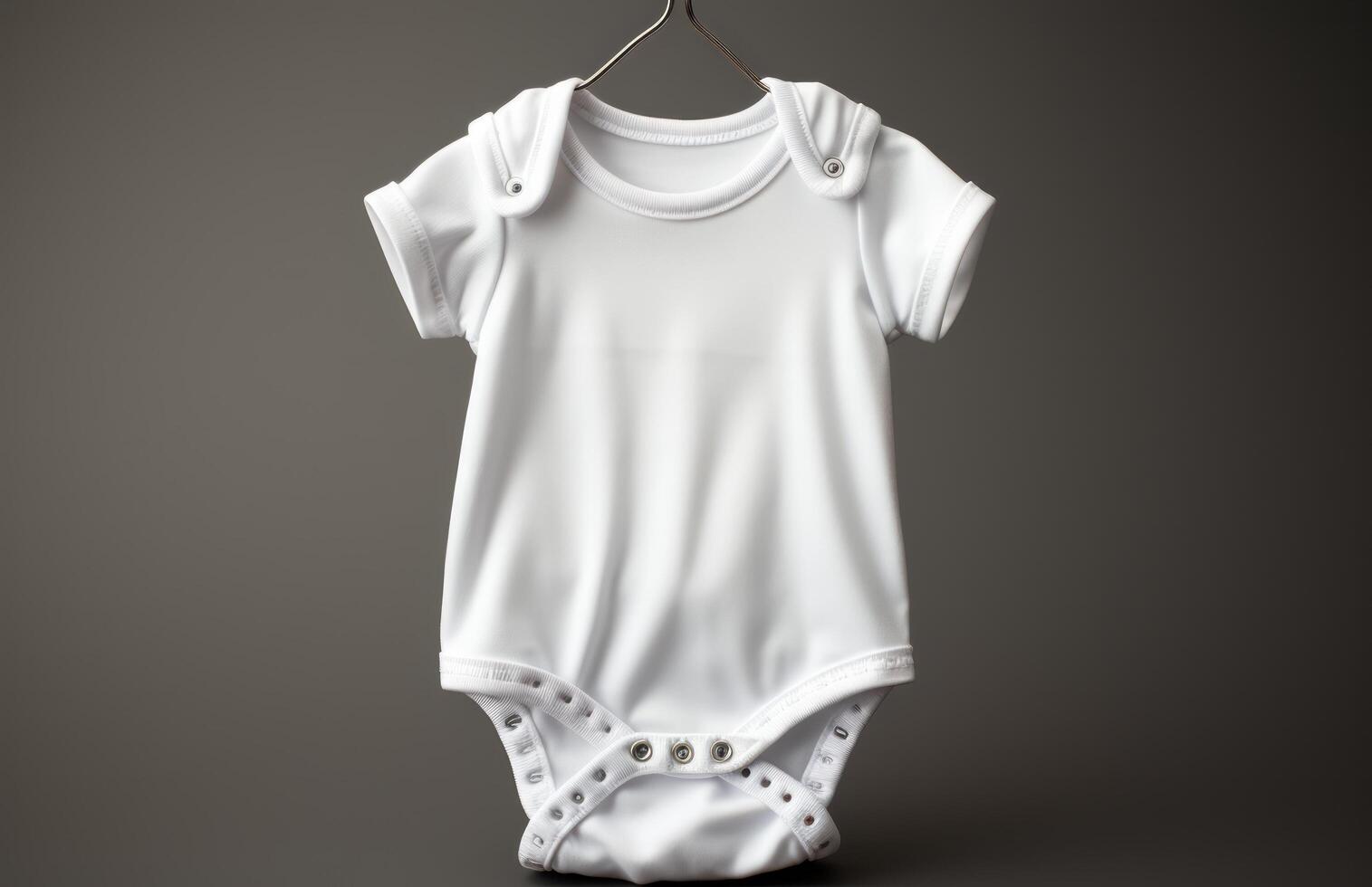 AI generated a white bodysuit hanging from a hanger photo