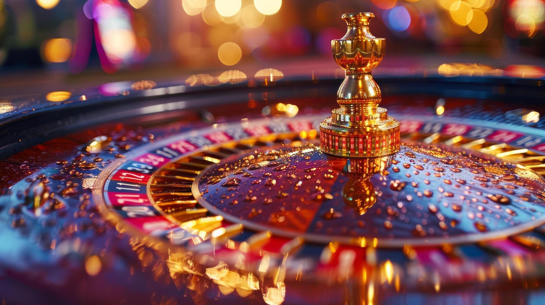 ai generado cerca arriba de casino ruleta rueda foto