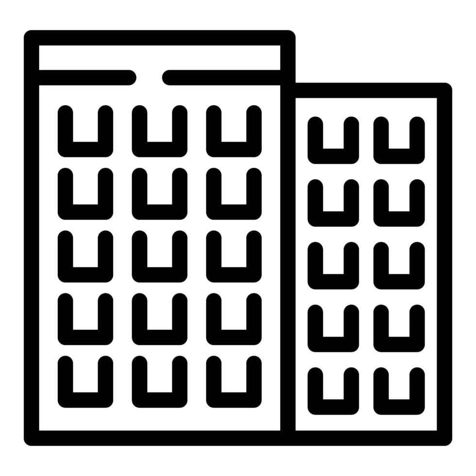 Oslo architecture landscape icon outline vector. City center skyline vector